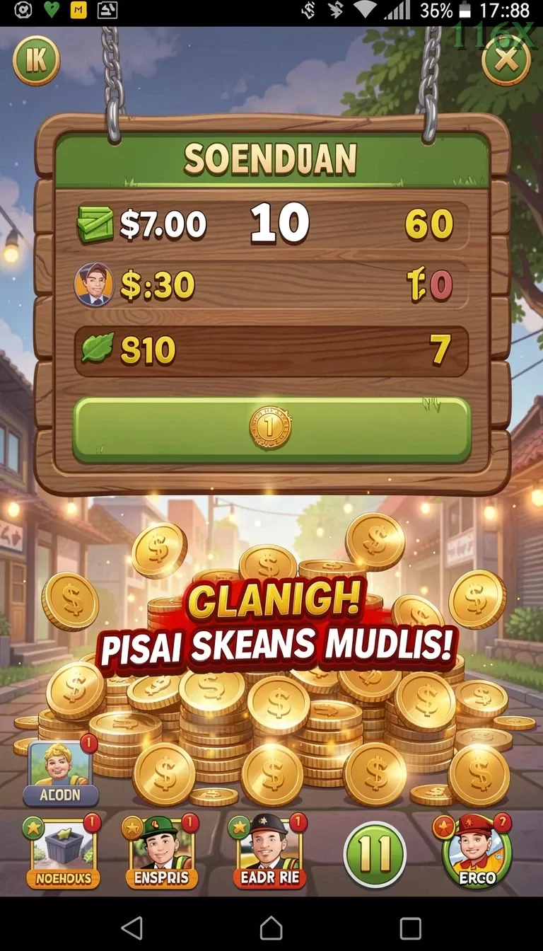 Cuplikan layar 62HOT — menu navigasi